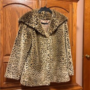 New Noriko Leopard Faux fur Jacket Medium